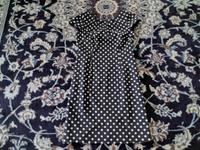 Comma Kleid schwarz weiß gepunktet Baumwolle stretch Gr 38 Niedersachsen - Damme Vorschau