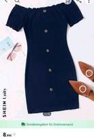 schulterfreies Kleid, marineblau, Größe 42, SHEIN Sachsen - Limbach-Oberfrohna Vorschau