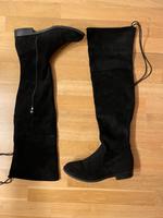 Overknees schwarz 39 mit Schleife Bayern - Rottendorf Unterfr Vorschau