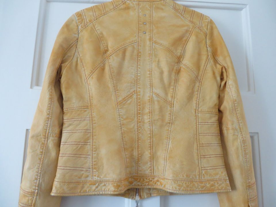 Biker Jacke echt Leder BiBA Gr.34 weiches Lammleder Lederjacke in Warendorf