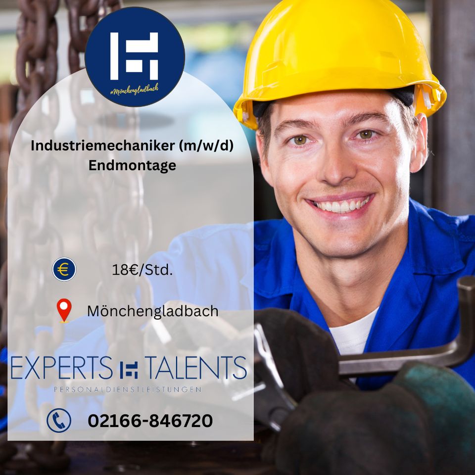 Industriemechaniker (m/w/d) Endmontage in Mönchengladbach