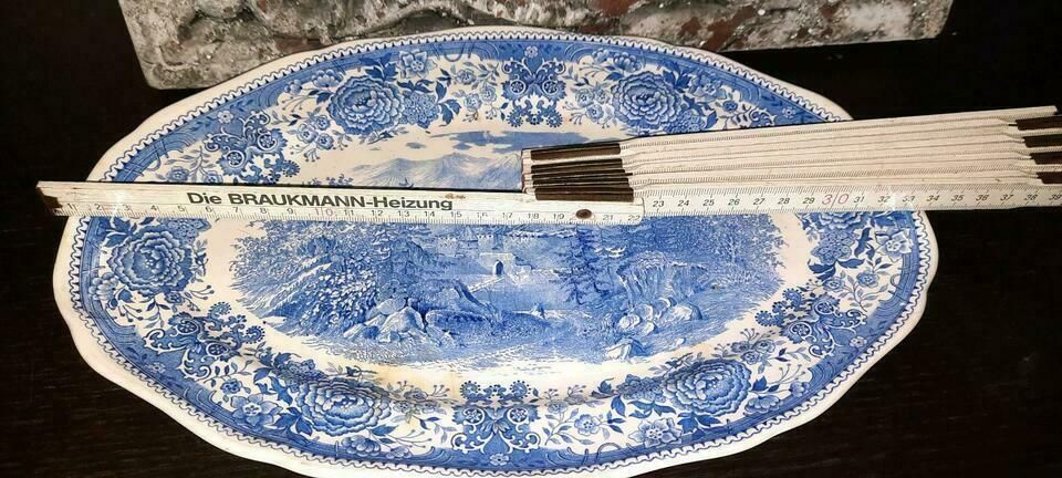 Villeroy & Boch Burgenland blau Fleisch- Servierplatte Schüsseln in Langenfeld