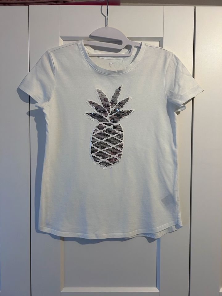 Gap T-Shirt Wendepailletten 164 Ananas Mädchen in Sinzheim