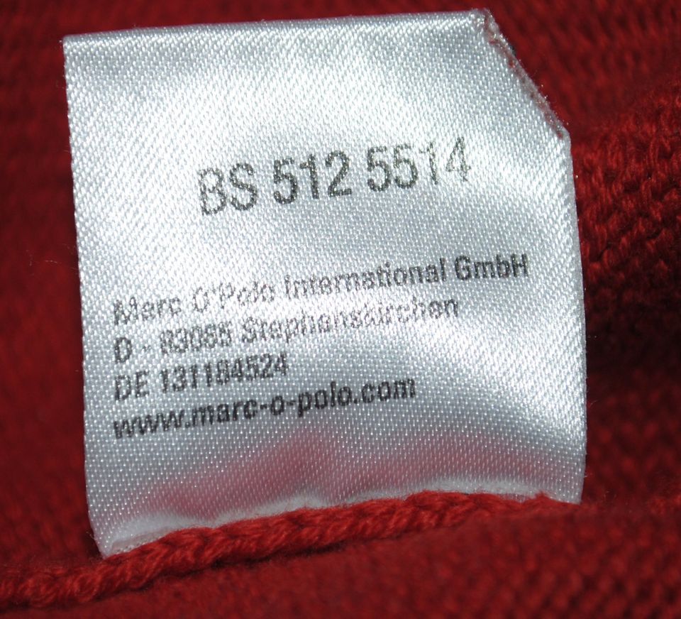 Marc O Polo Men Pullover Strick  Baumwolle Rot Gr.M in Neuss