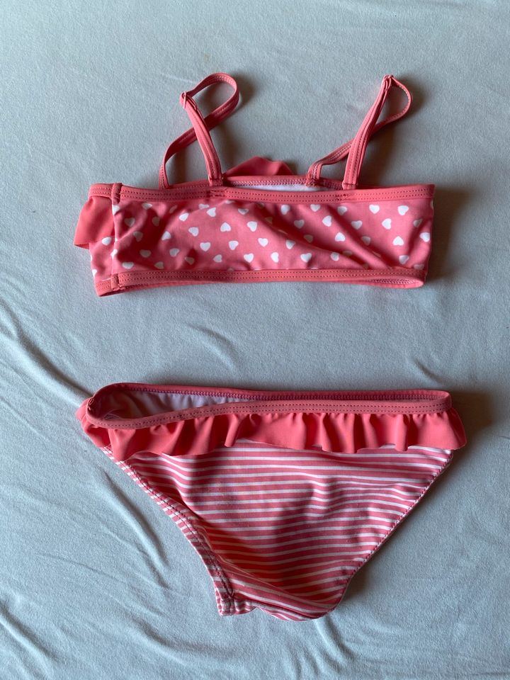 Bikini Gr. 110/116 weiß rosa in Legden