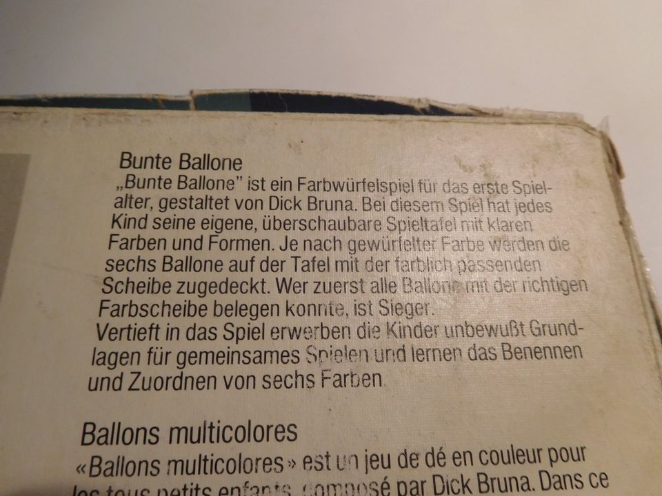 Brettspiel Bunte Ballone Ravensburger 1973 in Walsdorf Eifel