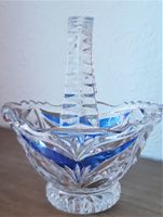 Kristallglasschale mit Henkel, blau gemustert, 17cm hoch Landhaus Berlin - Hohenschönhausen Vorschau