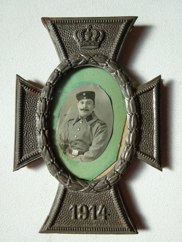 Militaria Patriotika Bilderrahmen 1914 EK Eisernes Kreuz in Horb am Neckar