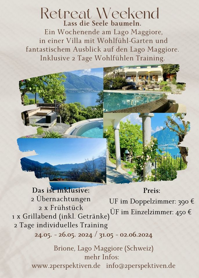 Retreat + Coaching am Lago Maggiore (Schweiz) in Au i.d.Hallertau