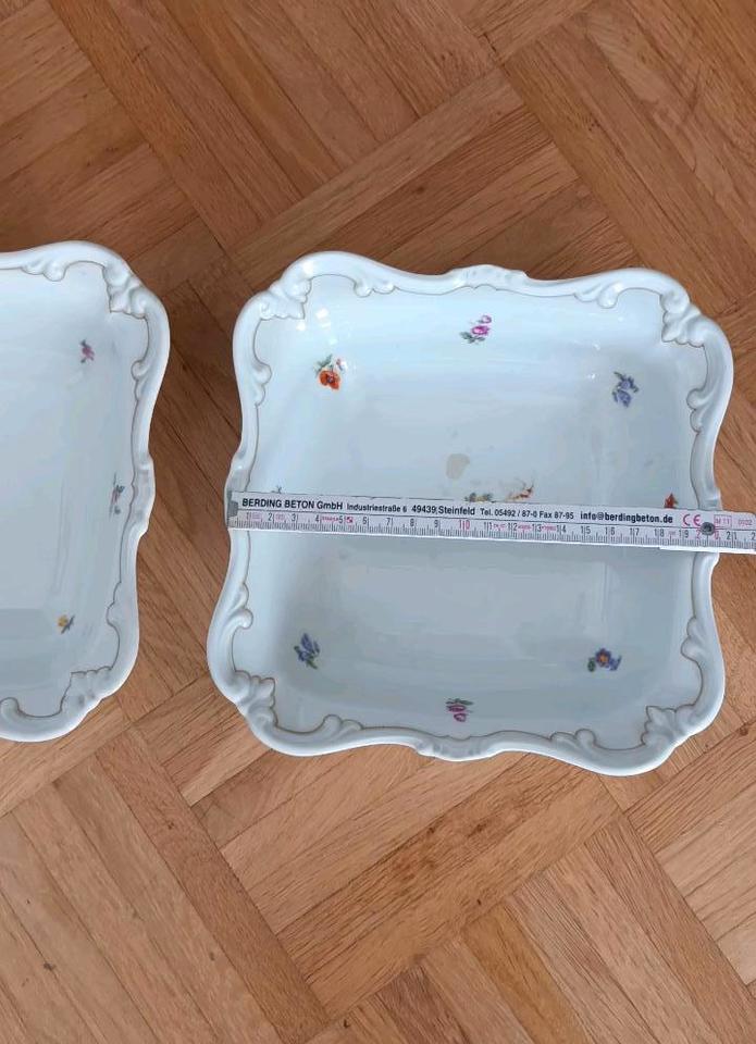 Terrine und 2 eckige Schüsseln * Weimler * Weimar * Streublümchen in Briedel