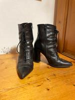 Schnürstiefelette, Lederstiefelette in schwarz, Gr. 35, Niedersachsen - Aurich Vorschau