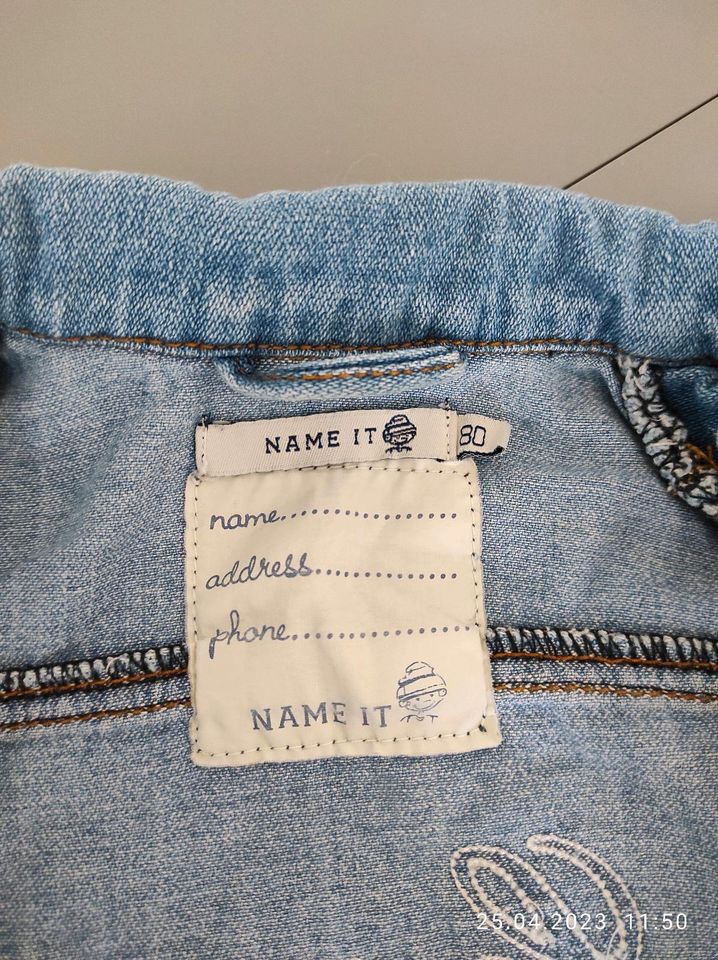 Name it Jeansjacke *80* weicher leichter Stoff in Hoppegarten