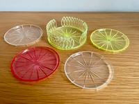 Set Untersetzer Retro Vintage DDR Neon Plastik Getränke Pankow - Weissensee Vorschau