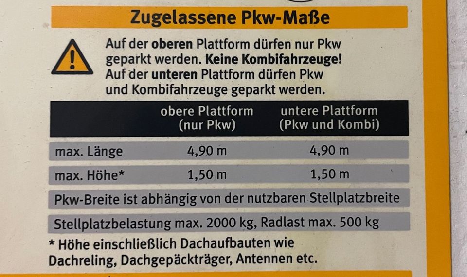 TG Duplex parking space Donnersbergerbrücke in München