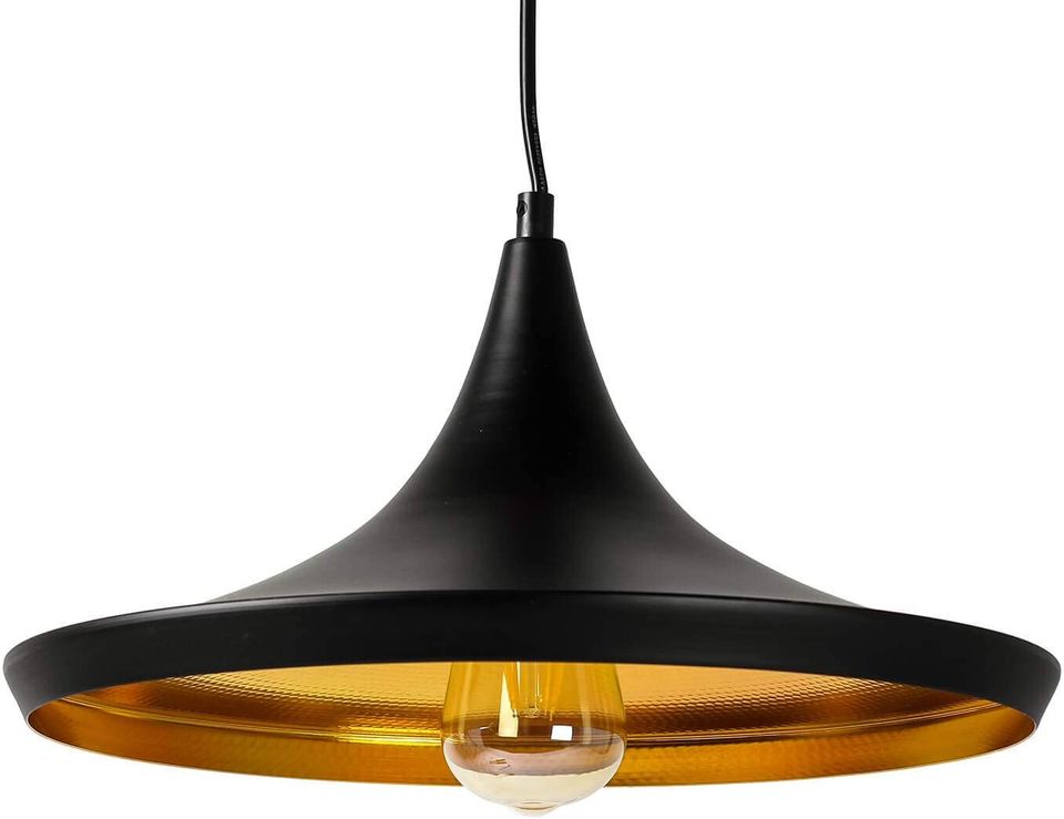 Retro Pendelleuchte schwarz gold Metall NEU Hängeleuchte Lampe in Chemnitz