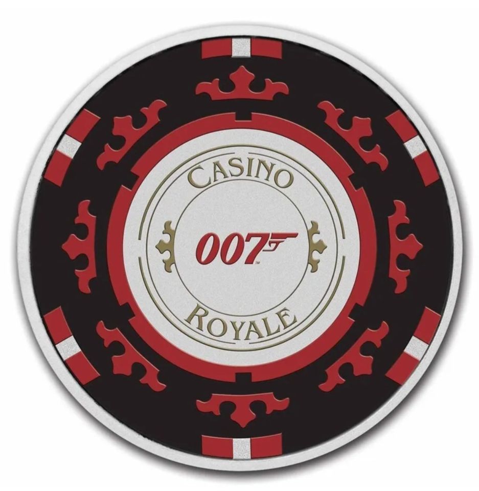 Tuvalu - 1 TVD James Bond 007-Casino Royal Chip 2023 - 1 Oz, Neu in Hahnstätten