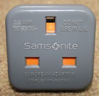Samsonite UK zu EU Euro Europa Europa 3 Pin auf 2 Pin Reiseadapte Herzogtum Lauenburg - Schwarzenbek Vorschau