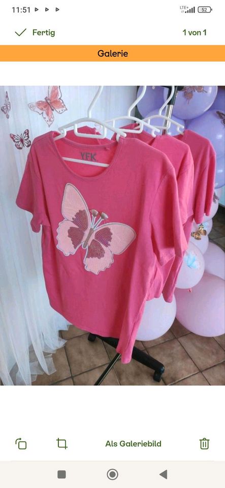 Schmetterling T-Shirt gr.134/140 in Altenbeken