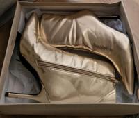 Only Stiefelette/ Stiletto Ankle Boots in gold Berlin - Wilmersdorf Vorschau