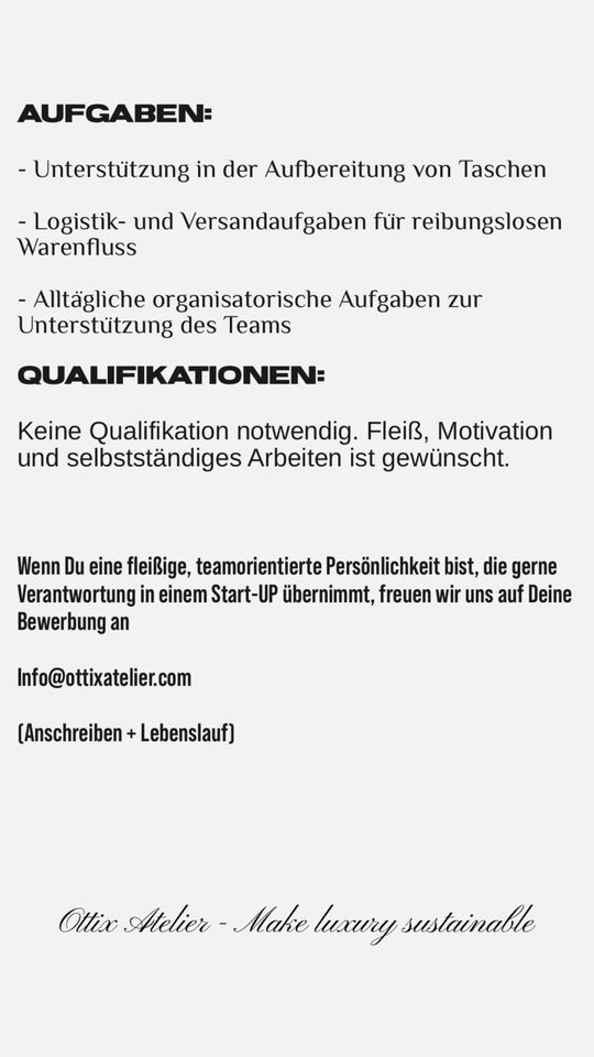 Minijob im Onlinehandel 10h/Woche 93155 Hemau in Hemau