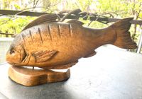 Fisch Skulptur, Handarbeit, Olivenholz massiv Eimsbüttel - Hamburg Rotherbaum Vorschau