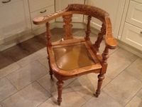 Schöner - Antiker Stuhl aus Eiche hell /Leder massiv, Rarität Haselünne - Lahre Vorschau