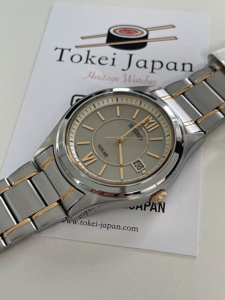 Vintage Seiko Solar Two Tone V147-0AE0 JDM ungetragen aus 2011 in Stuttgart