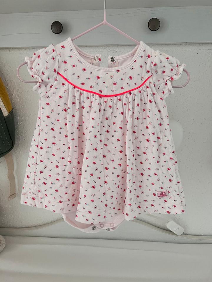 Kleid mit integrierten Body, Petit Bateau, Streublumen, rosa/pink in Abtsgmünd