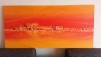 Wandbild Bild Leinwand Kunstdruck Wüste Stadt 115 x 55 cm orange Bayern - Rottendorf Unterfr Vorschau