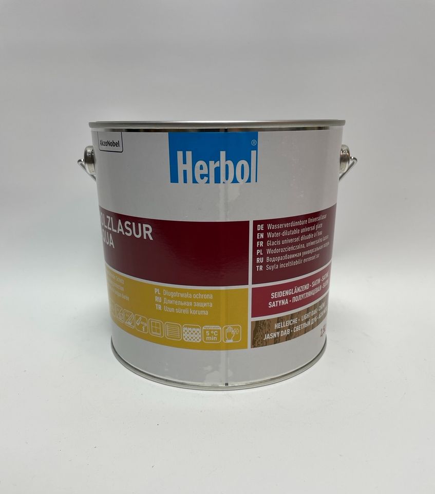 Herbol Holzlasur Aqua   Farbton Helleiche   Inhalt 2,5L in Bottrop