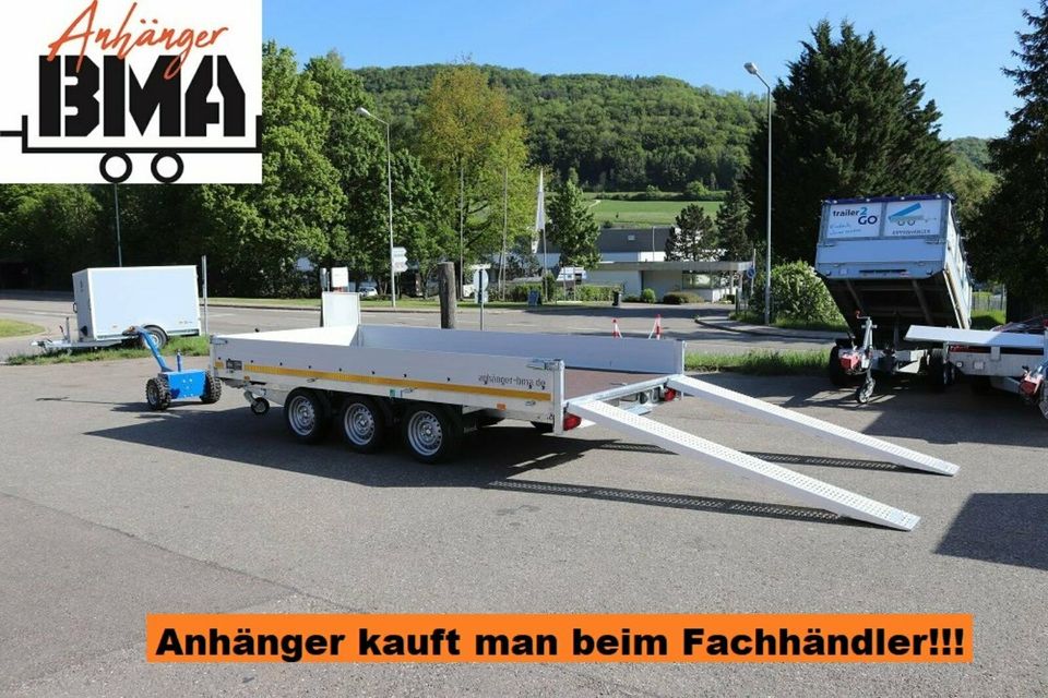 EDUARD Anhänger Hochlader 3-Achser Triedem 406x200x30 3500kg NEU in Mühlhausen im Täle