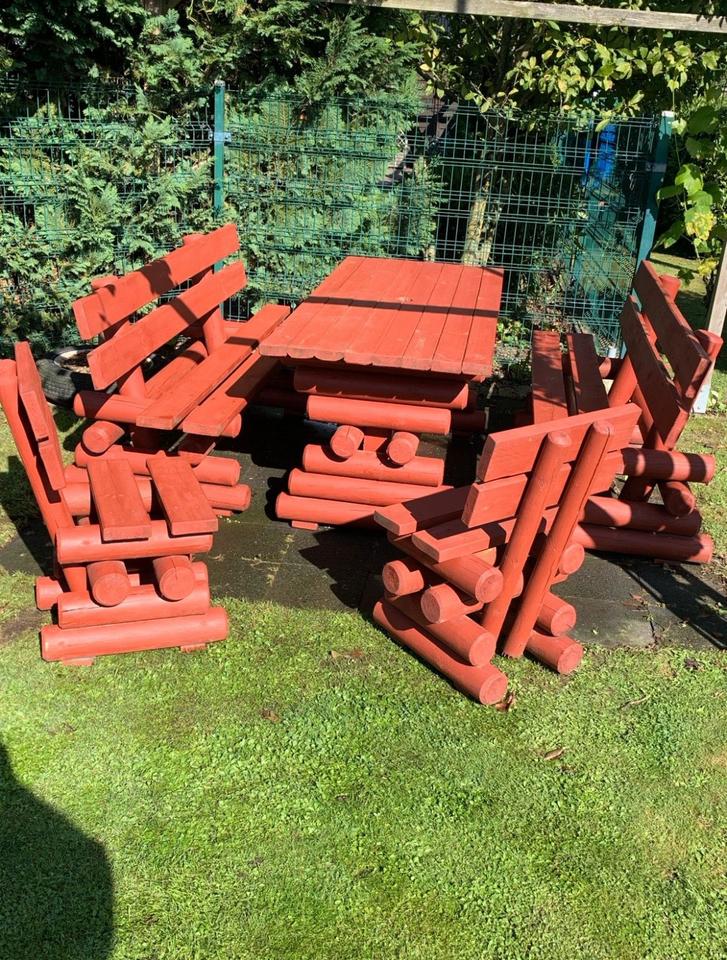 FRÜHLINGS-ANGEBOT Gartenbank -  Garnitur Holzbank Holztisch in Schwalmtal