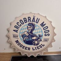 ARCO BRÄU  Schild  45 cm - glasiert  Brauerei Werbung Bayern - Neuhaus am Inn Vorschau