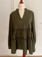 Bluse Shirt Volant Gr. M 38 Khaki Nordrhein-Westfalen - Brühl Vorschau