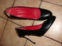 High Heels, gebraucht, schwarz, innen rot Schleswig-Holstein - Fockbek Vorschau