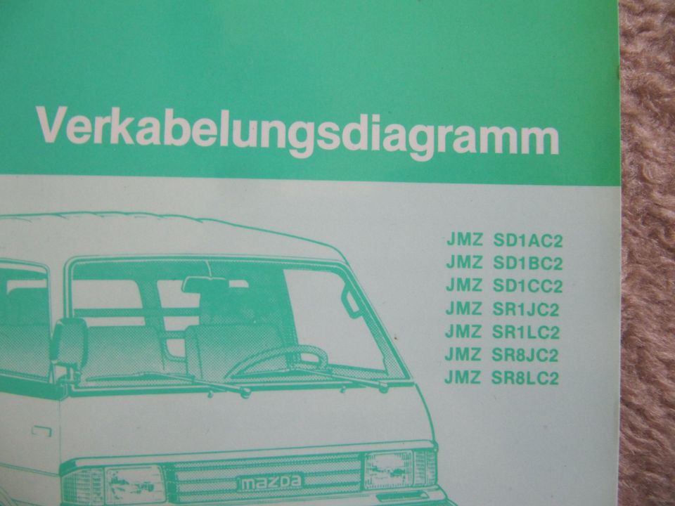 Mazda E2000 E 2000 FE EGI Verkabelungsdiagramm 10/90 in Klausdorf