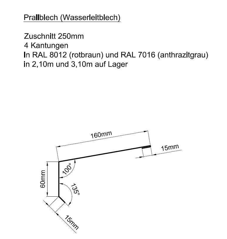 Kantteile in rotbraun + antrazitgrau - 2,10m + 3,10m LAGERWARE in Hallerndorf