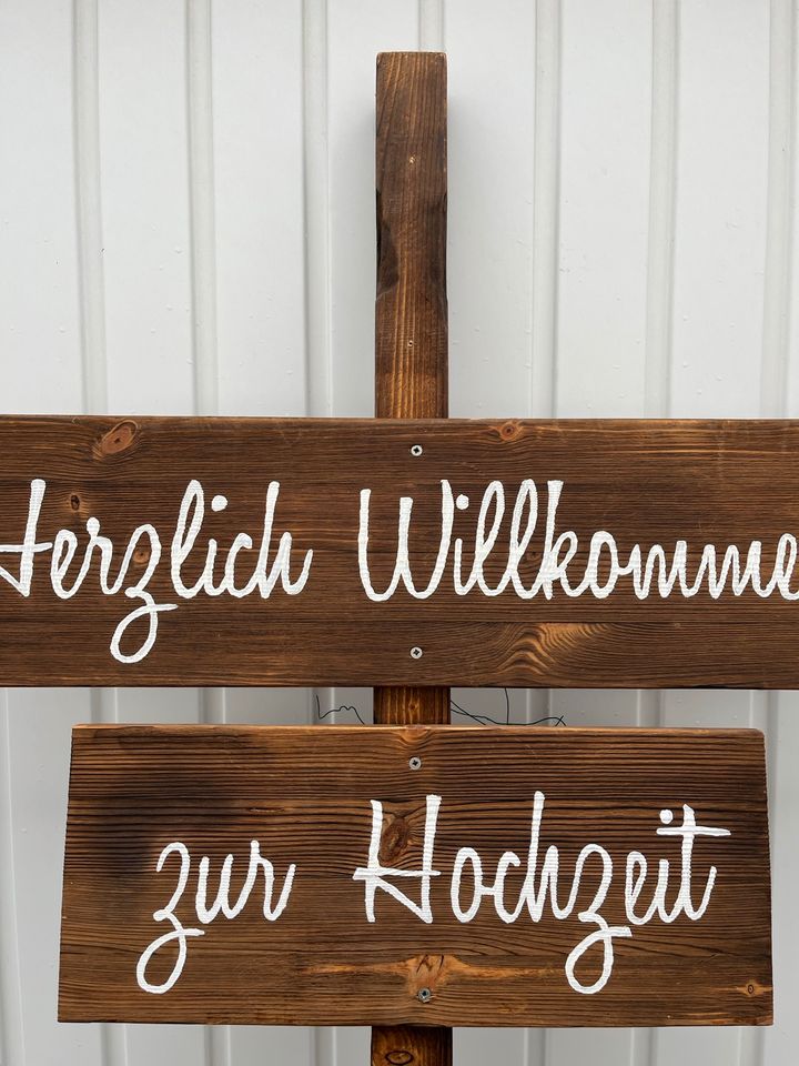 Hochzeitsdeko Schild Willkommen zur Hochzeit in Untermeitingen