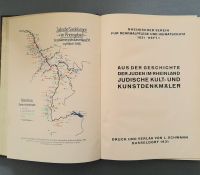 Rheinischer Verein Denkmalpflege, jüdische Kulturdenkmäler 1931 Nordrhein-Westfalen - Bergisch Gladbach Vorschau