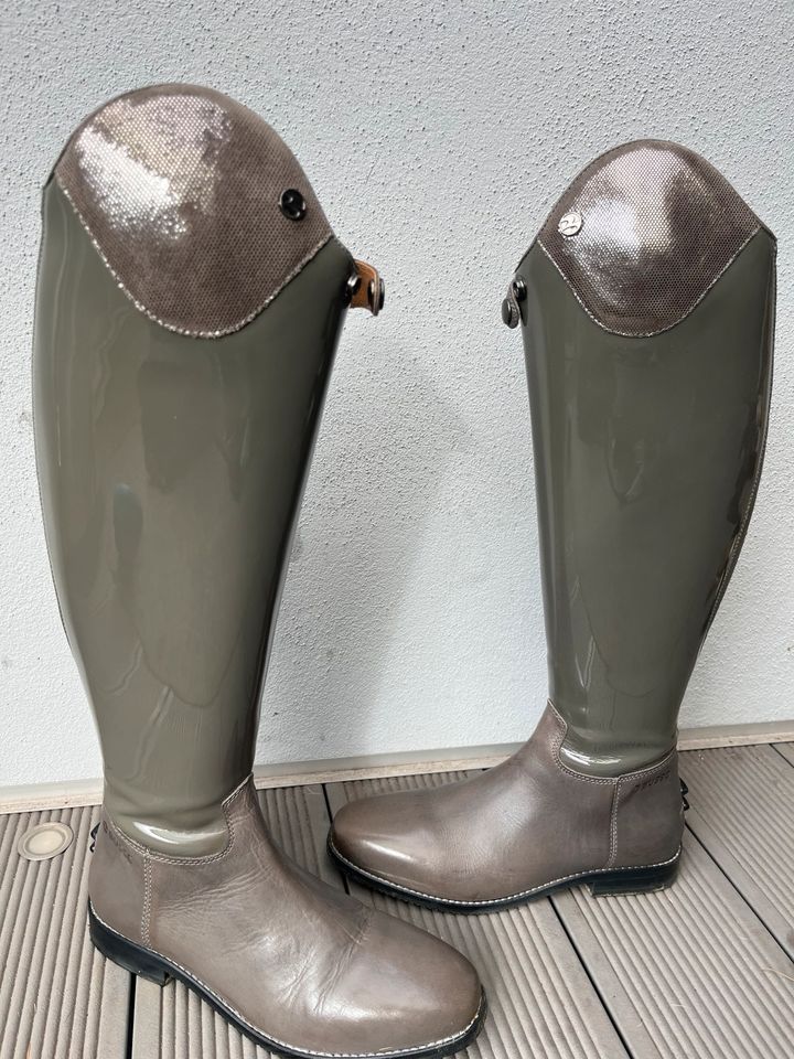 Reitstiefel Busse Lyon 38NW Lack grau in Duisburg