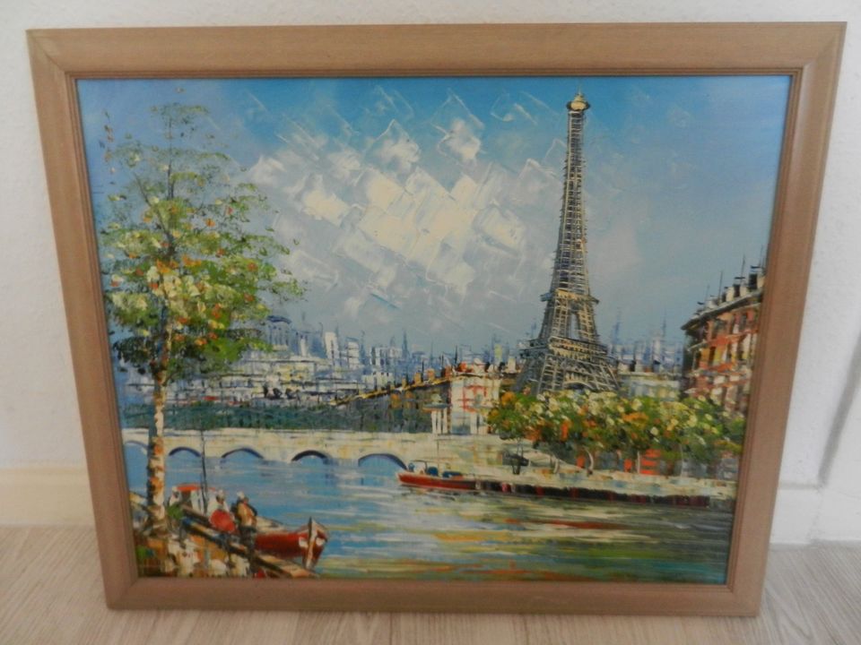 Bild 2,Seltenes Gemälde Paris,guter Zustand, Unikat selten in Braunschweig
