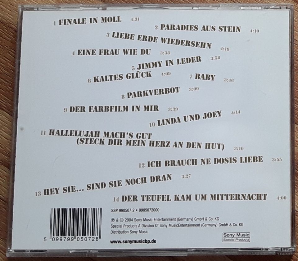 Wolfgang Petry CD-Album 'Finale in moll' in Hannover
