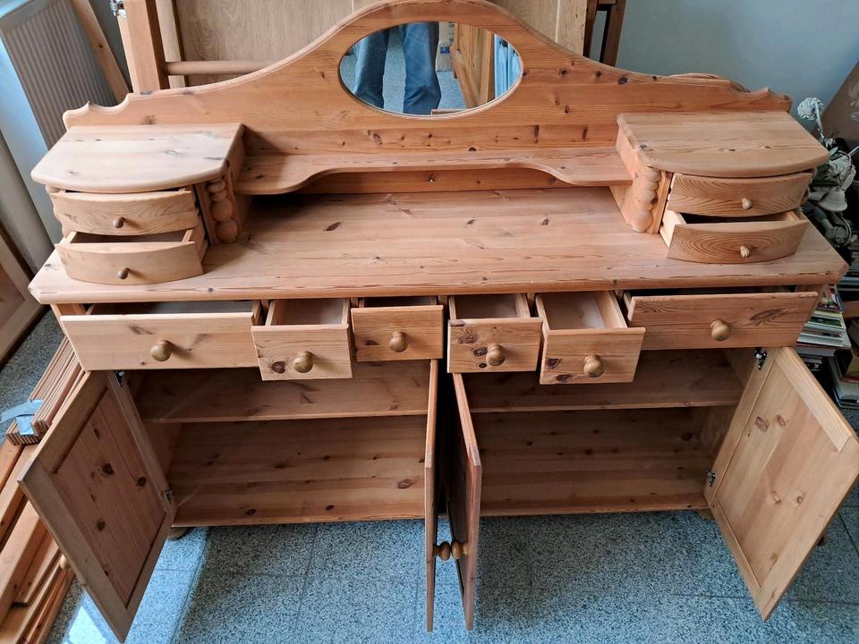 Sideboard mit Schubladenaufsatz und Spiegel - Kiefer Massivholz ! in Hagen