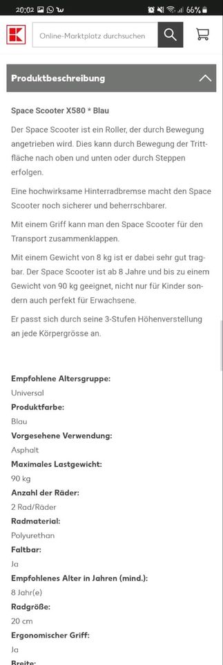 Space Scooter Deluxe - Roller / Tretroller in Riedenheim