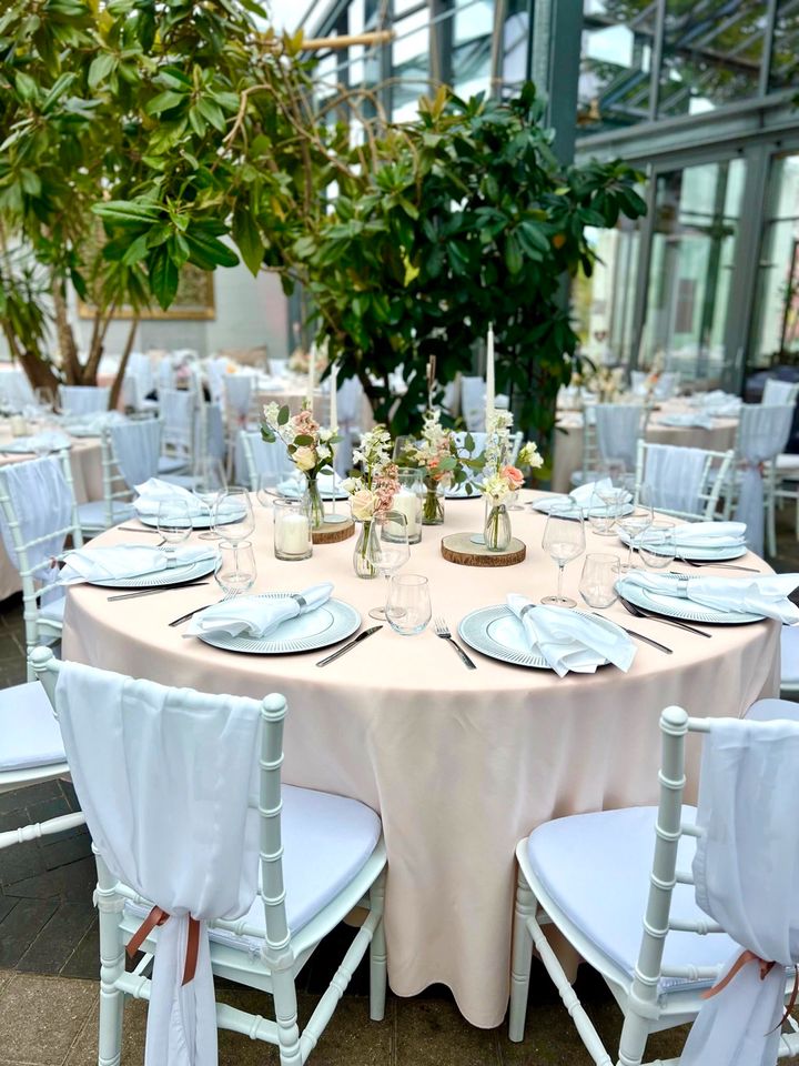 MIETEN Tischdecken rund 300cm blush rosa Hochzeit 18,90 Euro in Eilenburg
