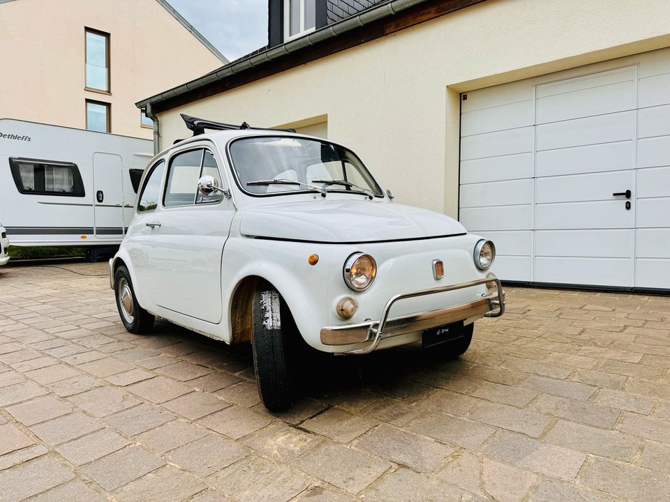Fiat 500 Oldtimer Cabrio TOP Neue Reifen, Tüv , Libretti original in Holsthum