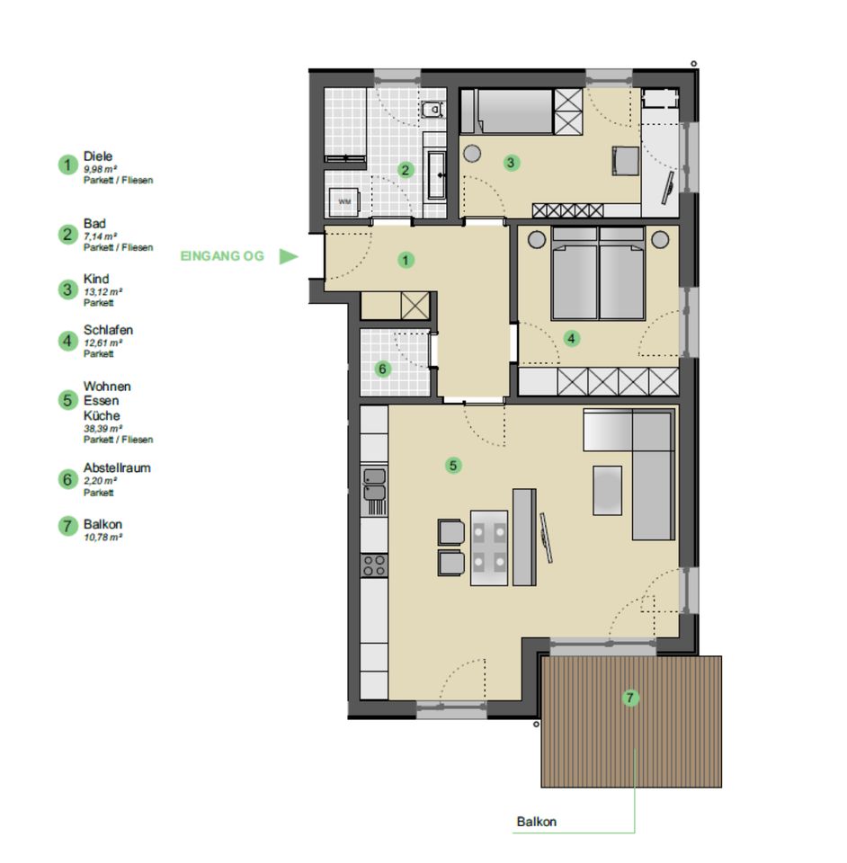 Traumwohnung in Hemau: 89 qm mit Balkon und Top-Lage - ERSTBEZUG in Hemau