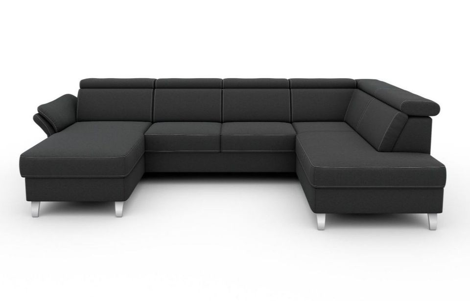 wohnlandschaft u-form xxl sofa u form NEU 317 cm anthrazit in Hamburg