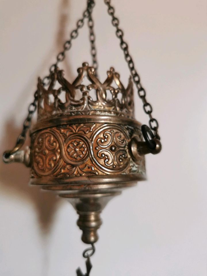 Antike Gottes Lampe / Räuchergefäß - Art Deco - katholisch Bronze in Castrop-Rauxel
