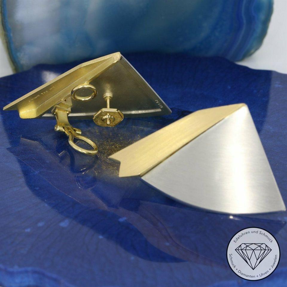 WERT 4.600,- DESINGER PLATIN OHRSTECKER 18KT GOLD XXYY 154500 in Duisburg